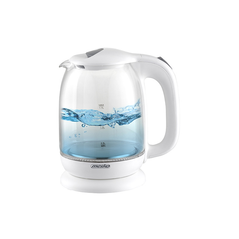 MS 1302 vit Glasvattenkokare 1,7 l