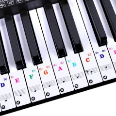 DA249 Klistermärken med noter för tangentbord för att lära sig spela