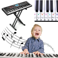 DA249 Klistermärken med noter för tangentbord för att lära sig spela