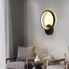 ZD132 Vägglampa LED 12W svart