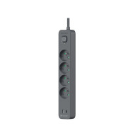 Strömförsörjningslist TRACER Power Line+ mobile ready 1,5 m (4 uttag + 1x USB A + 1x Typ C, PD18W)