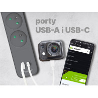Strömförsörjningslist TRACER Power Line+ mobile ready 1,5 m (4 uttag + 1x USB A + 1x Typ C, PD18W)
