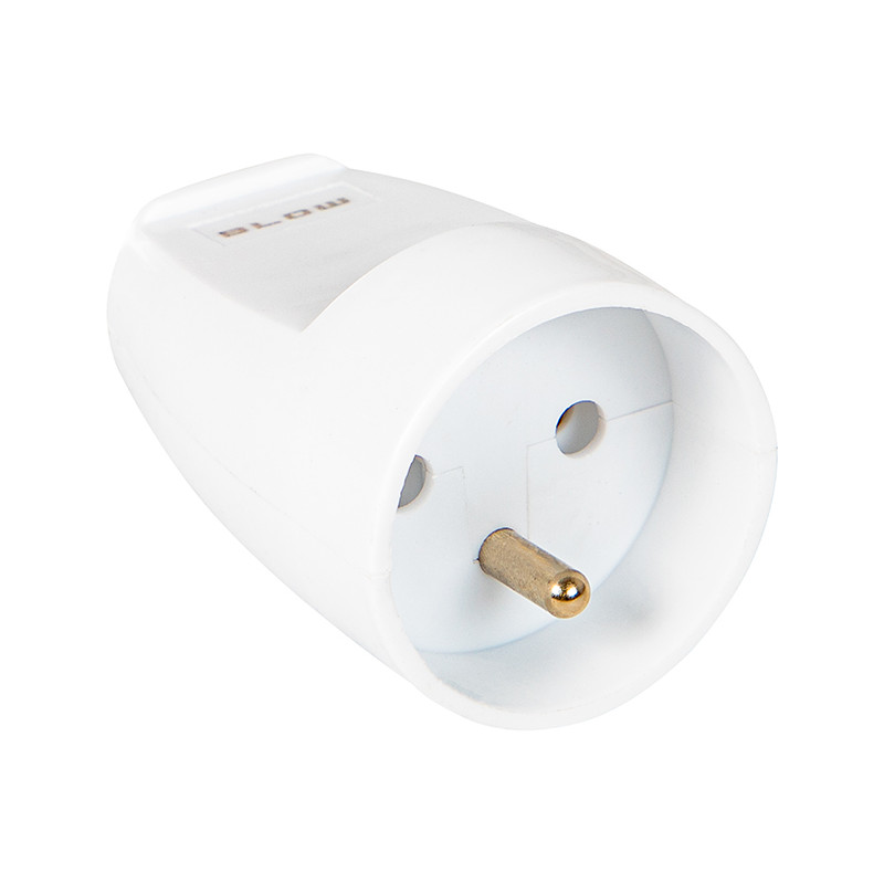 98-107- Uttag gn-161 för enkel jordning, vit