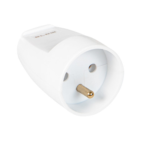 98-107- Uttag gn-161 för enkel jordning, vit