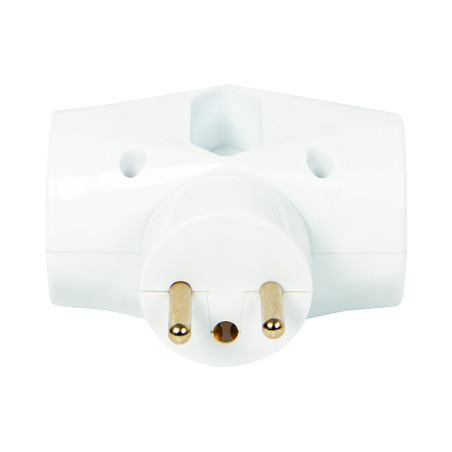 98-607- Grenuttag R-21 med 3 uttag med jordanslutning