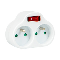 98-609- Förgreningsdosa r-270ws med 2 uttag och strömbrytare