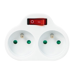 98-609- Förgreningsdosa r-270ws med 2 uttag och strömbrytare