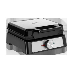 Våffeljärn TEESA, 2 våfflor, 1600W, rostfritt stål, effektreglering