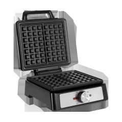 Våffeljärn TEESA, 2 våfflor, 1600W, rostfritt stål, effektreglering