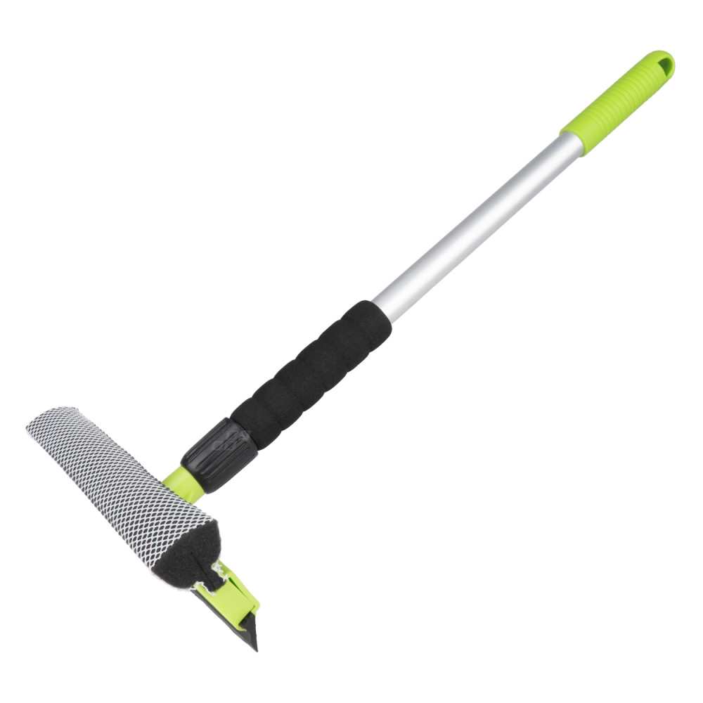 Fönsterputsare med teleskopisk aluminiumskaft 55/80 cm + vattenavvisare för fönster och speglar amio-03856