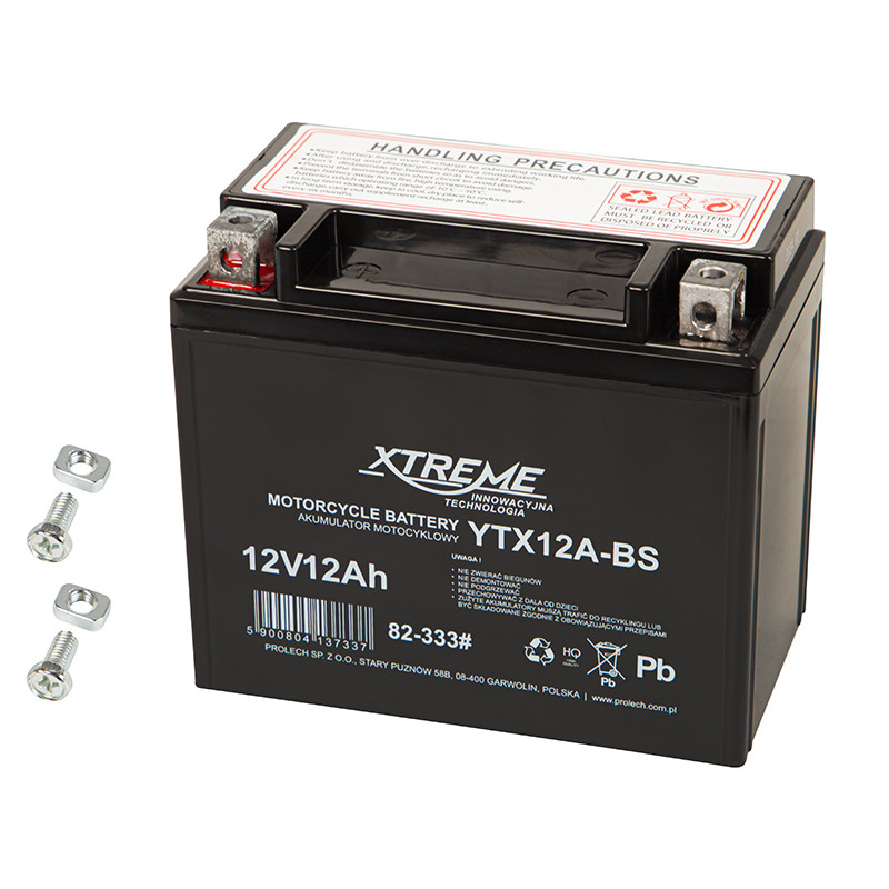 82-333- Motorcykelbatteri 12v 12ah xtreme
