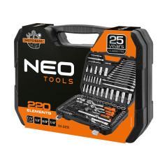 Nyckelset med 220 delar 1/2', 3/8', 1/4' | HandlaSmidigt.se