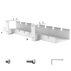 DA263A Organiser för kablar under skrivbordet, vit bänkskiva