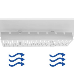 DA263A Organiser för kablar under skrivbordet, vit bänkskiva