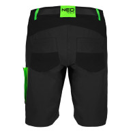 Korta premiumshorts, 4-vägsstretch, svarta, storlek L.