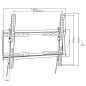 TV-fäste Maclean, max VESA 600x400, 32-80 tum, 45 kg, justerbar lutning +0° till -10°, MC-413