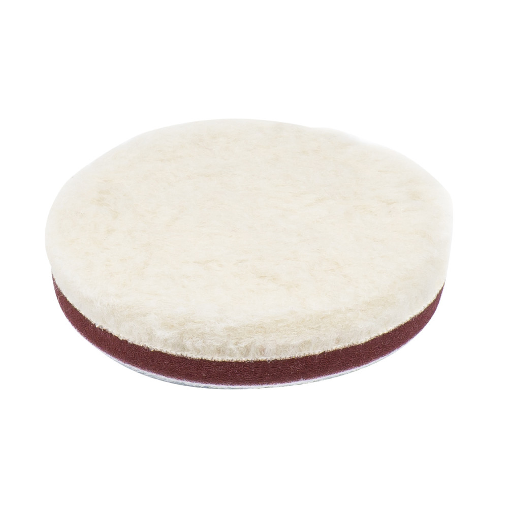 Pad polerski wełniany futro polerskie medium średni na rzep 125 mm amio-03705 Pad polerski wełniany futro polerskie medium średni na rzep 125 mm amio-03705