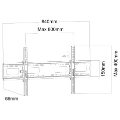 TV-fäste Maclean, max VESA 800x400, 43-100 tum, 120 kg, justerbar lutning +15°~-15°, MC-422 | HandlaSmidigt.se