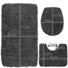 Badrumsmatta - set - grå Ruhhy 24353