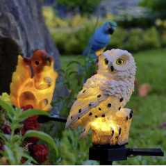 Trädgårdssolcellslampa - uggla Gardlov 23847