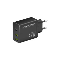EZC106K Esperanza vägg laddare 42w usb-c pd 30w / 2x usb-a 12w | HandlaSmidigt.se