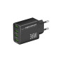 EZC107K Esperanza vägg laddare 36w 4x usb-a qc 3.0 18w