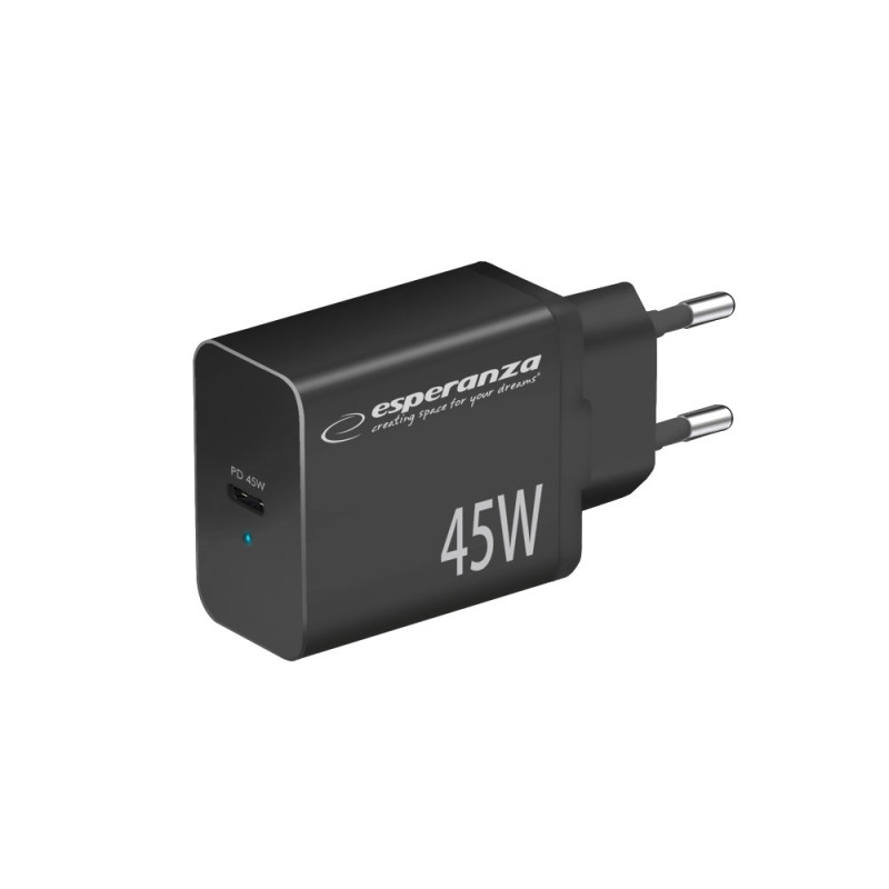 EZC108K Esperanza väggadapter 45w usb-c pd