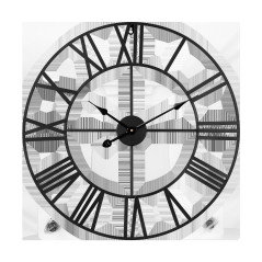 Aluminium stor väggklocka 60 cm