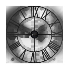 Aluminium stor väggklocka 60 cm