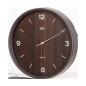 Väggklocka 30 cm mörkbrun