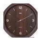 Väggklocka 30 cm mörkbrun
