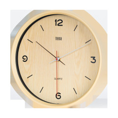 Väggklocka 30 cm ljusbrun