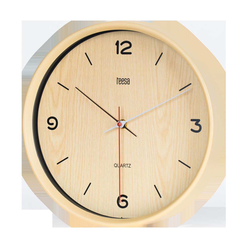 Zegar ścienny 30 cm jasny brąz Zegar ścienny 30 cm jasny brąz