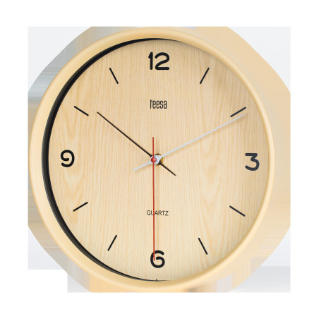 Väggklocka 30 cm ljusbrun