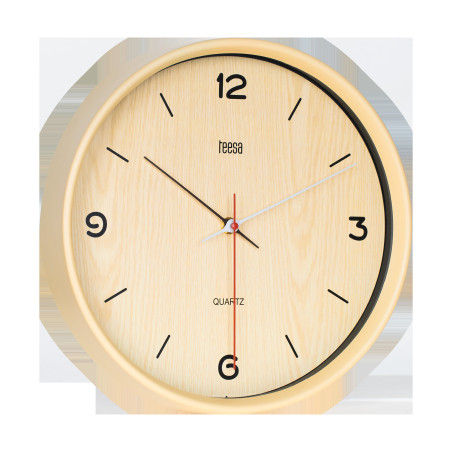 Väggklocka 30 cm ljusbrun