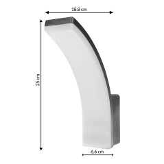 LED-lampa Maclean, grå färg, 20W, IP65, 2750lm, neutral vit färgtemperatur (4000K) MCE511 GR | HandlaSmidigt.se