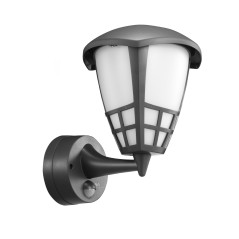 Vägglampa 1xE27 med sensor från Maclean, infraröd sensor, maxbelastning 60W, IP65, grå färg, MCE518 GR. | HandlaSmidigt.se