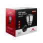 Vägglampa 1xE27 med sensor från Maclean, infraröd sensor, maxbelastning 60W, IP65, grå färg, MCE518 GR.