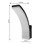 LED-lampa Maclean, svart färg, 20W, IP65, 2750lm, neutral vit färg (4000K) MCE511 B