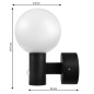 LED-lampa med rörelsesensor från Maclean, PIR-rörelsessensor, svart färg, 15W, IP65, 1600lm, neutral vit färg (4000K) MCE515 B
