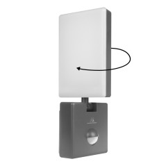 LED-lampa med rörelsesensor från Maclean, PIR-rörelsessensor, grå färg, 10W, IP65, 800lm, neutral vit färgtemperatur (4000K)…