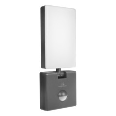 LED-lampa med rörelsesensor från Maclean, PIR-rörelsessensor, grå färg, 10W, IP65, 800lm, neutral vit färgtemperatur (4000K)…