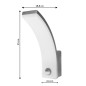 LED-lampa med rörelsesensor från Maclean, PIR-rörelsessensor, grå färg, 20W, IP65, 2000lm, neutral vit färgtemperatur (4000K) MC