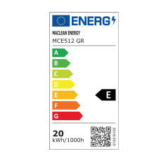 LED-lampa med rörelsesensor från Maclean, PIR-rörelsessensor, grå färg, 20W, IP65, 2000lm, neutral vit färgtemperatur (4000K)…