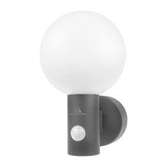 LED-lampa med rörelsesensor från Maclean, PIR-rörelsessensor, grå färg, 15W, IP65, 1600lm, neutral vit färgtemperatur (4000K)…