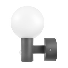 LED-lampa med rörelsesensor från Maclean, PIR-rörelsessensor, grå färg, 15W, IP65, 1600lm, neutral vit färgtemperatur (4000K) MC