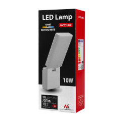 LED-lampa Maclean, vit färg, 10W, IP65, 700lm, neutral vit färgtemperatur (4000K) MCE514 W | HandlaSmidigt.se