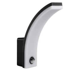 LED-lampa med rörelsesensor från Maclean, PIR-rörelsessensor, svart färg, 20W, IP65, 2000lm, neutral vit färgtemperatur…