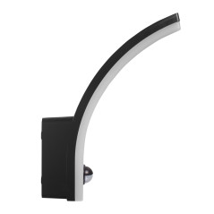 LED-lampa med rörelsesensor från Maclean, PIR-rörelsessensor, svart färg, 20W, IP65, 2000lm, neutral vit färgtemperatur (4000K) 