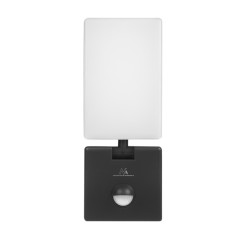 LED-lampa med rörelsesensor från Maclean, PIR-rörelsessensor, svart färg, 10W, IP65, 800lm, neutral vit färgtemperatur (4000K) M